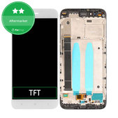дисплей за Xiaomi Mi A1 (Mi 5X), Тъчскрийн и рамка, бял, White, TFT