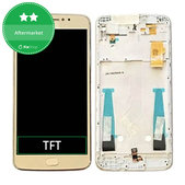 дисплей за Motorola Moto E4 Plus XT1771, Тъчскрийн и рамка, златен, Gold, TFT