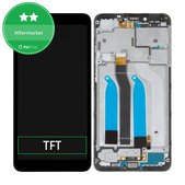 дисплей за Xiaomi Redmi 6, Redmi 6A, Тъчскрийн и рамка, черен, Black, TFT