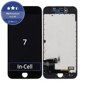 Дисплей In-Cell за iPhone 7, Black, Тъчскрийн с рамка, FixPremium