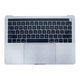 Горна рамка с клавиатура, микрофон, тъчпад и говорители за MacBook Pro 13" A1706 (късна 2016 – средата на 2017), US, Сребрист
