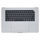 Горна рамка с клавиатура, микрофон, тъчпад и говорители за MacBook Pro 15" A1707 (късна 2016 – средата на 2017), US, Сребрист