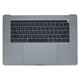 Горна рамка с клавиатура, микрофон, тъчпад и говорители за MacBook Pro 15" A1707 (късна 2016 – средата на 2017), US, Space Gray