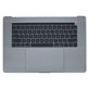 Горна рамка с клавиатура, микрофон, тъчпад и говорители за MacBook Pro 15" A1707 (късна 2016 – средата на 2017), US, Space Gray