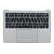 Горна рамка с клавиатура, микрофон, тъчпад и говорители за MacBook Pro 13" A1708 (късна 2016 – средата на 2017), US, Сребрист