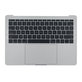 Горна рамка с клавиатура, микрофон, тъчпад и говорители за MacBook Pro 13" A1708 (късна 2016 – средата на 2017), US, Сребрист