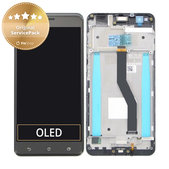 дисплей за Asus Zenfone 3 Zoom S ZE553KL (Z01HDA), Тъчскрийн и рамка, Navy Black, 90AZ01H3-R20020, 90AZ01H3-R20010, Genuine Service Pack