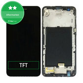 дисплей за LG K10 M250N (2017), Тъчскрийн и рамка, черен, Black, TFT