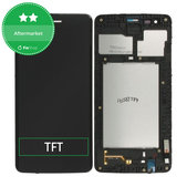 дисплей за LG K8 M200N (2017), Тъчскрийн и рамка, черен, Black, TFT