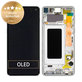 дисплей за Samsung S10 G973F, GH82-18850B, GH82-18835B, Тъчскрийн и рамка, Prism White, Genuine Service Pack