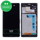 дисплей за Sony Xperia Z3 D6603, Тъчскрийн и рамка, черен, Black, TFT