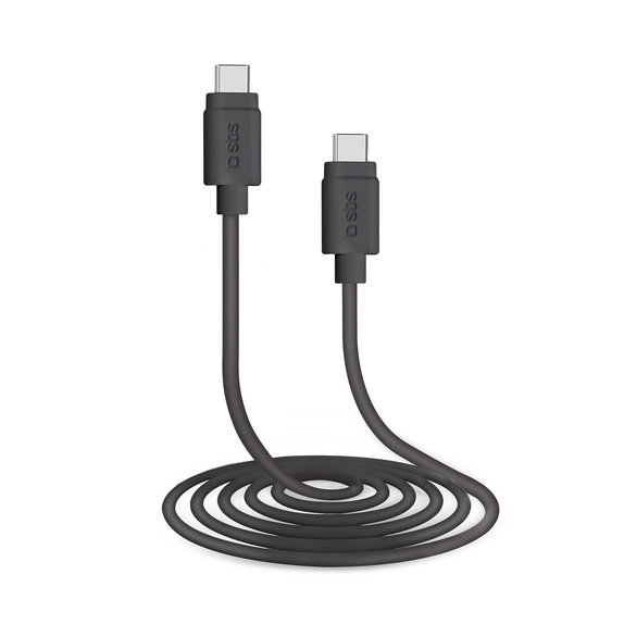 Кабел USB-C / USB-C, 1.5m, Черно, Black, SBS