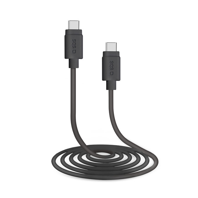 Кабел USB-C / USB-C, 1.5m, Черно, Black, SBS