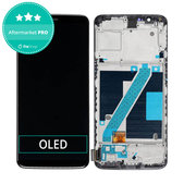 дисплей OLED за OnePlus 5T, Тъчскрийн и рамка, черен, Black