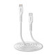 Кабел Lightning / USB-C, 2m, Бял, White, SBS