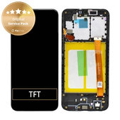 дисплей за Samsung A20e A202F, Тъчскрийн и рамка, GH82-20229A, GH82-20186A, черен, Black, Genuine Service Pack