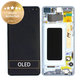дисплей за Samsung S10 Plus G975F, Тъчскрийн и рамка, GH82-18849C, GH82-18834C, Prism Blue, Genuine Service Pack