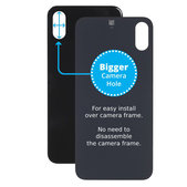 задния капак с голям отвор за камера за iPhone X, Space Gray