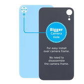 задния капак с голям отвор за камера за iPhone XR, син, Blue