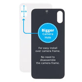 задния капак с голям отвор за камера за iPhone XS, Сребро, Silver