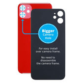 задния капак с голям отвор за камера за iPhone 11, червен, Red