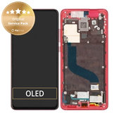 дисплей за Xiaomi Mi 9T, Mi 9T Pro, Тъчскрийн и рамка, 560910014033, 560910013033, Red Flame, Genuine Service Pack