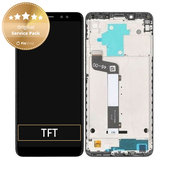 дисплей за Xiaomi Redmi Note 5 Pro, Тъчскрийн и рамка, 560610027033, черен, Black, Genuine Service Pack