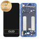 дисплей за Xiaomi Mi 9 Lite, Тъчскрийн и рамка, 561010033033, 5600040F3B00, Aurora Blue, Genuine Service Pack