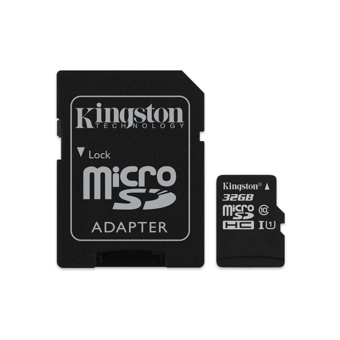MicroSDHC карта памет Canvas Select Plus 32 GB + SD адаптер, Kingston