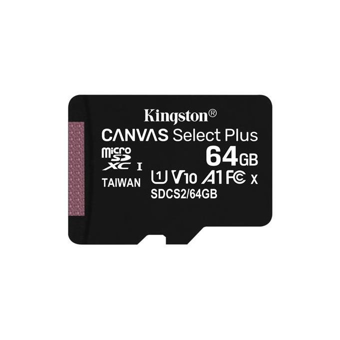 MicroSDXC карта памет Canvas Select Plus 64 GB + SD адаптер, Kingston