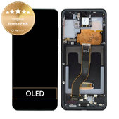 дисплей за Samsung S20 Plus G985F, Тъчскрийн и рамка, GH82-22134A, GH82-22145A, GH82-31441A, Cosmic Black, Genuine Service Pack