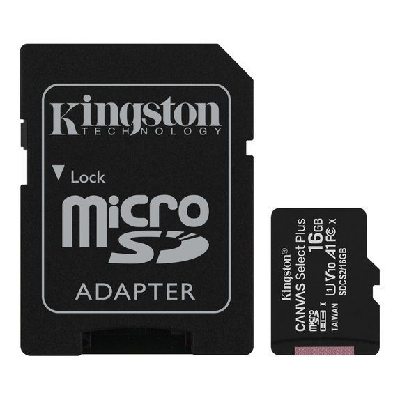 microSDXC карта памет Canvas React 128 GB + SD адаптер, Kingston