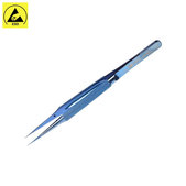 Пинсета от титаниева сплав с прав връх за прецизна жица Jump (0.1mm), 2UUL BlueT Straight Head