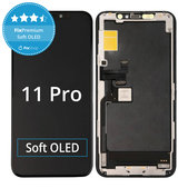 Дисплей Soft OLED за iPhone 11 Pro, Тъчскрийн с рамка, FixPremium