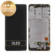 дисплей за Samsung A41 A415F, Тъчскрийн и рамка, GH82-22860A, GH82-23019A, Prism Crush Black, Genuine Service Pack