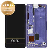 дисплей за Xiaomi Mi Note 10 Lite, Тъчскрийн и рамка, 5600020F4L00, Nebula Purple, Genuine Service Pack