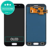дисплей OLED за Samsung A3 A320F (2017), Тъчскрийн без рамка, черен, Black