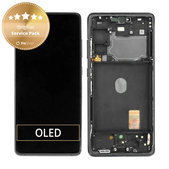 дисплей за Samsung S20 FE G780F, Тъчскрийн и рамка, GH82-24220A, GH82-24219A, GH82-31329A, GH82-31321A, Cloud Navy, Genuine Service Pack