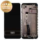 дисплей за Xiaomi Redmi Note 9, Тъчскрийн и рамка, 560003J15S00, 560009J15S00, Midnight Grey, Genuine Service Pack