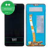 дисплей за Huawei Honor 10, Тъчскрийн без рамка, черен, Black, TFT, с вграден сензор за пръстов отпечатък
