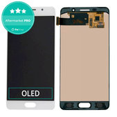 дисплей OLED за Samsung A5 A510F (2016), Тъчскрийн без рамка, бял, White,