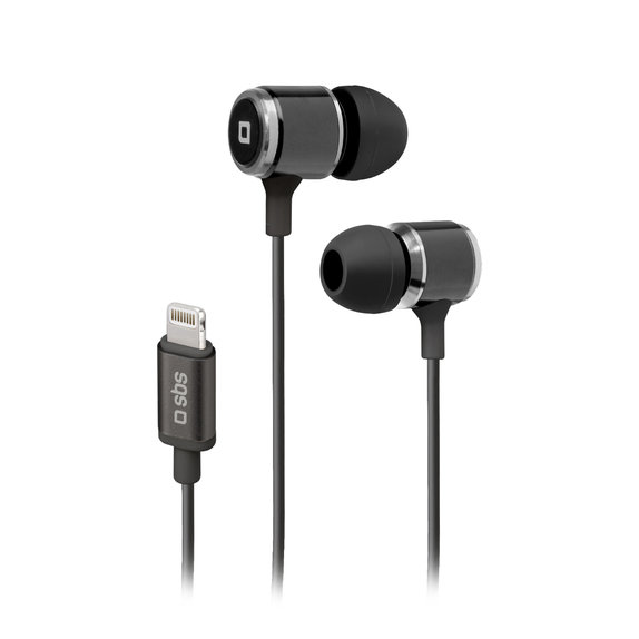 Слушалки с микрофон, Lightning, Черно, Black, SBS