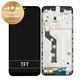 дисплей за Motorola Moto E7 Plus XT2081, Тъчскрийн и рамка, 5D68C17416, черен, Black, Genuine Service Pack