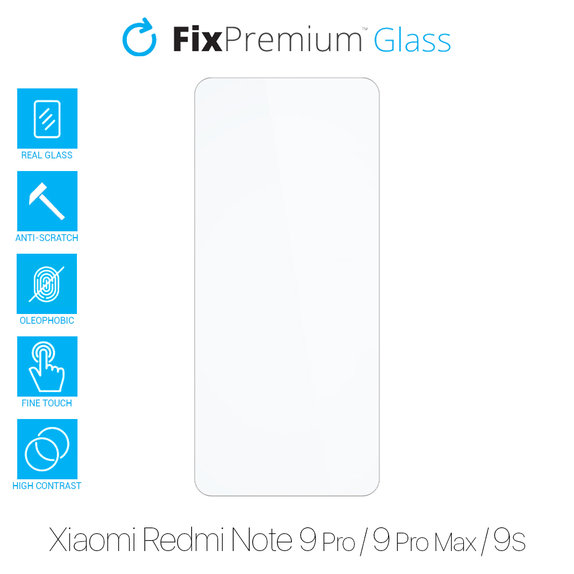 Закалено стъкло за Xiaomi Червено, Redmi Note 9 Pro, 9 Pro Max и 9S