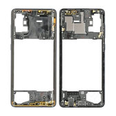 Средна рамка за Samsung A71 A715F, GH98-44756A, Prism Crush Black, Genuine Service Pack
