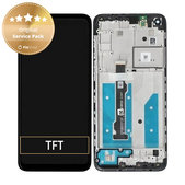 дисплей за Motorola Moto G8 XT2045, Тъчскрийн и рамка, 5D68C16383, черен, Black, Genuine Service Pack