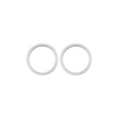 Рамка на обектива на задната камера за iPhone 11, 12, 12 Mini, 2 броя, бял, White