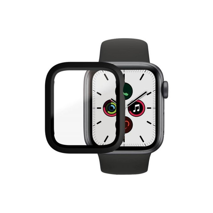 Закалено стъкло Full Body AB за Apple Watch 4, 5, 6, SE (1st gen) и SE (2nd gen) 40mm, Черно, Black, PanzerGlass