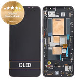 дисплей за Asus ROG Phone 5 ZS673KS, Тъчскрийн и рамка, 90AI0052-R20021, Storm White, Genuine Service Pack