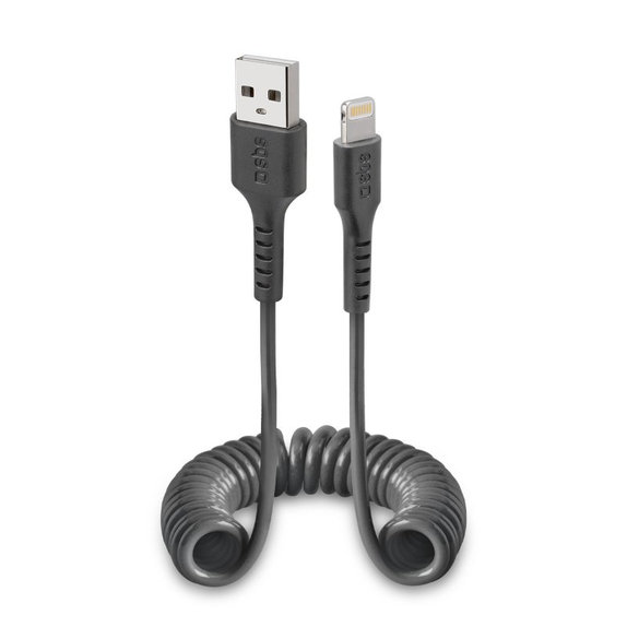 Кабел Lightning / USB, 1m, Черно, Black, SBS